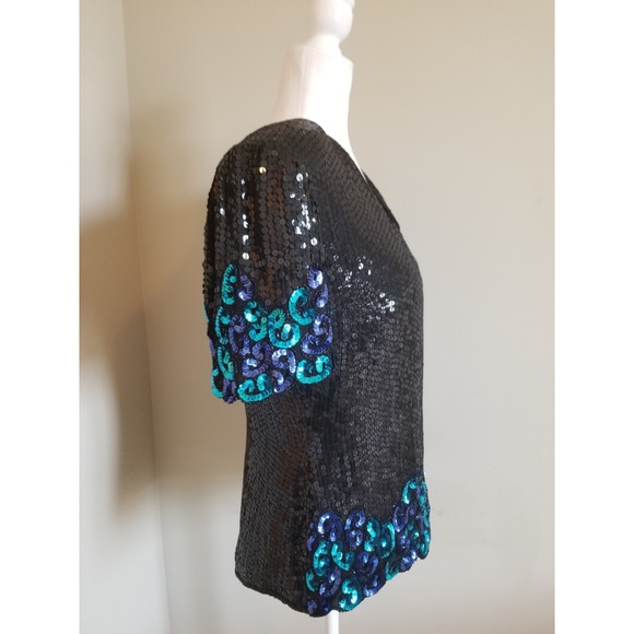 Vintage Sequin Blouse NWT - Picture 4 of 6